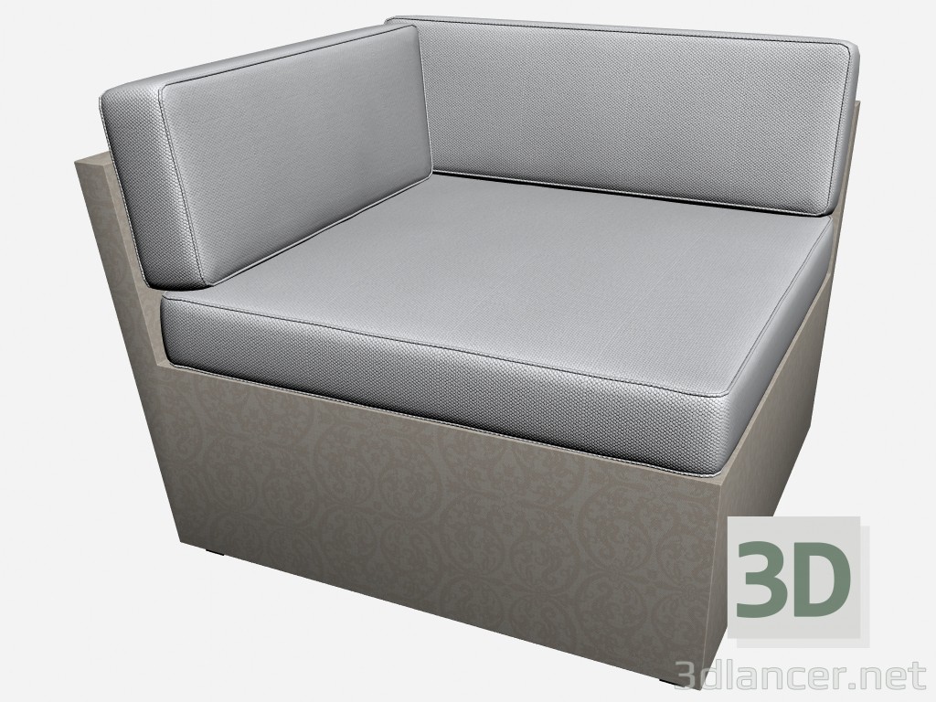 Modelo 3d Módulo de canto do sofá (componente) 55250 55200 - preview