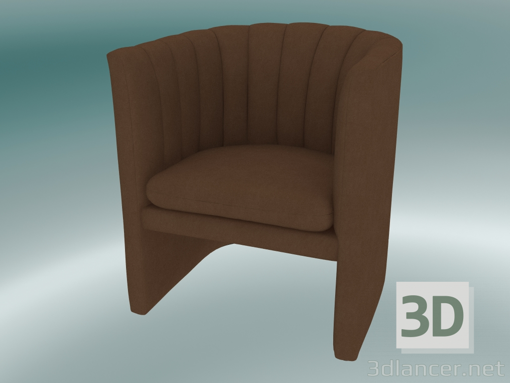 modèle 3D Fauteuil Mocassins (SC23, H 75cm, 65x70cm, Velvet 4 Clay) - preview