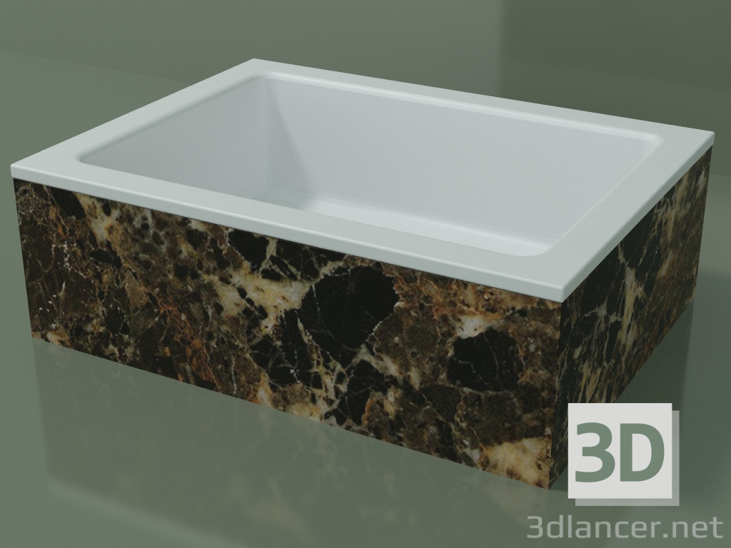 3d model Countertop washbasin (01R121101, Emperador M06, L 48, P 36, H 16 cm) - preview