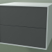 3 डी मॉडल डबल बॉक्स (8AUBCB01, ग्लेशियर व्हाइट C01, HPL P05, L 60, P 50, H 482) - पूर्वावलोकन