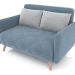 3d модель Диван-ліжко Cardiff (синій-сірий) – превью