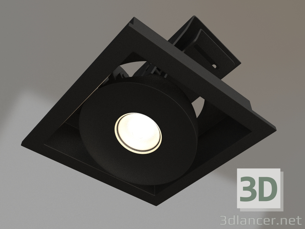 3d model Lámpara CL-SIMPLE-S80x80-9W Day4000 (BK, 45 grados) - vista previa