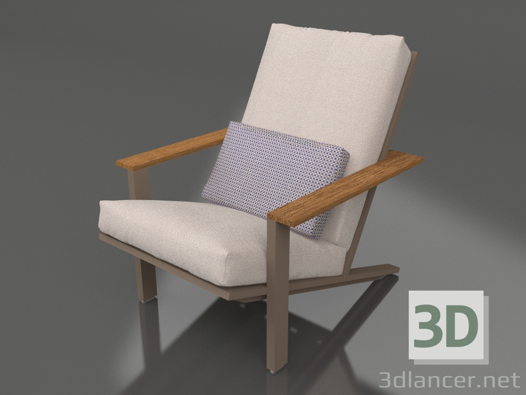 3d model Sillón club (Bronce) - vista previa