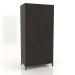 3D Modell Kleiderschrank FARGO 1050x600x2200 mm (Wenge-Eiche, 2 Türen, 4 Schubladen) - Vorschau