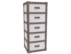 Chest of drawers White Croco