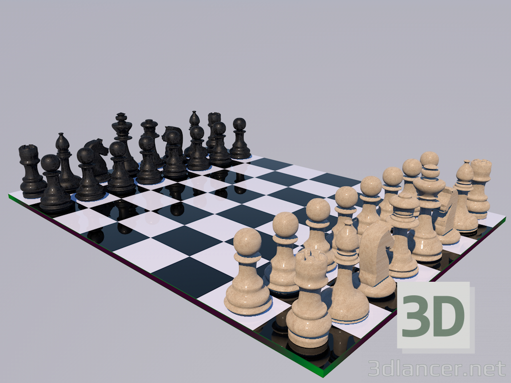 3D Satranç modeli satın - render
