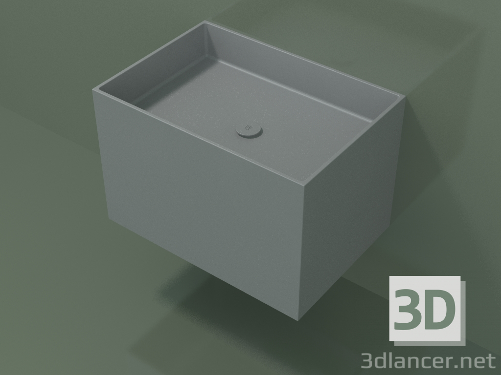 3d model Wall-mounted washbasin (02UN43301, Silver Gray C35, L 72, P 50, H 48 cm) - preview