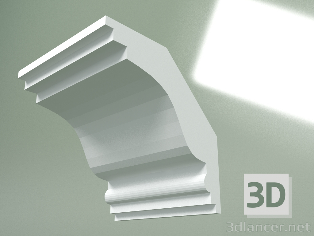 3D modeli Alçı korniş (tavan kaidesi) KT376 - önizleme
