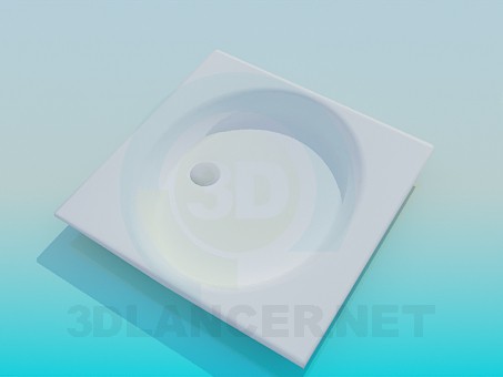 3d model Round shower tray - preview