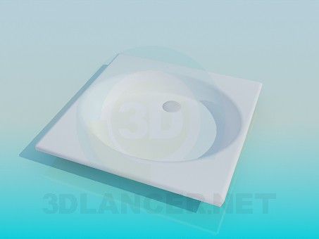3d model Round shower tray - preview 3d model Round shower tray - preview