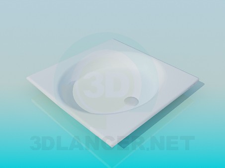 3d model Round shower tray - preview 3d model Round shower tray - preview