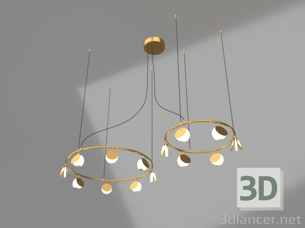 3d model Hanging chandelier (7356) - preview