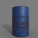 3d Barrel 200 liters Blue rust model buy - render