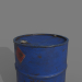 3d Barrel 200 liters Blue rust model buy - render