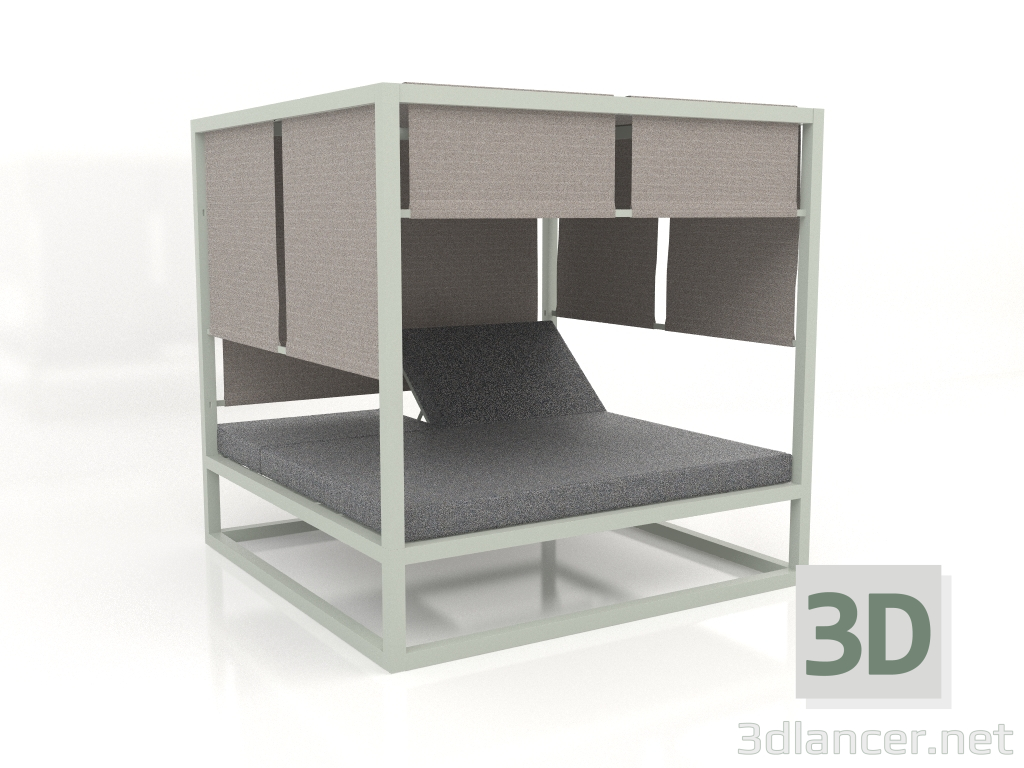 3D Modell Erhöhtes Sofa (Zementgrau) - Vorschau
