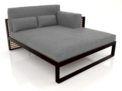 XL modular sofa, section 2 right, high back, artificial wood (Black)