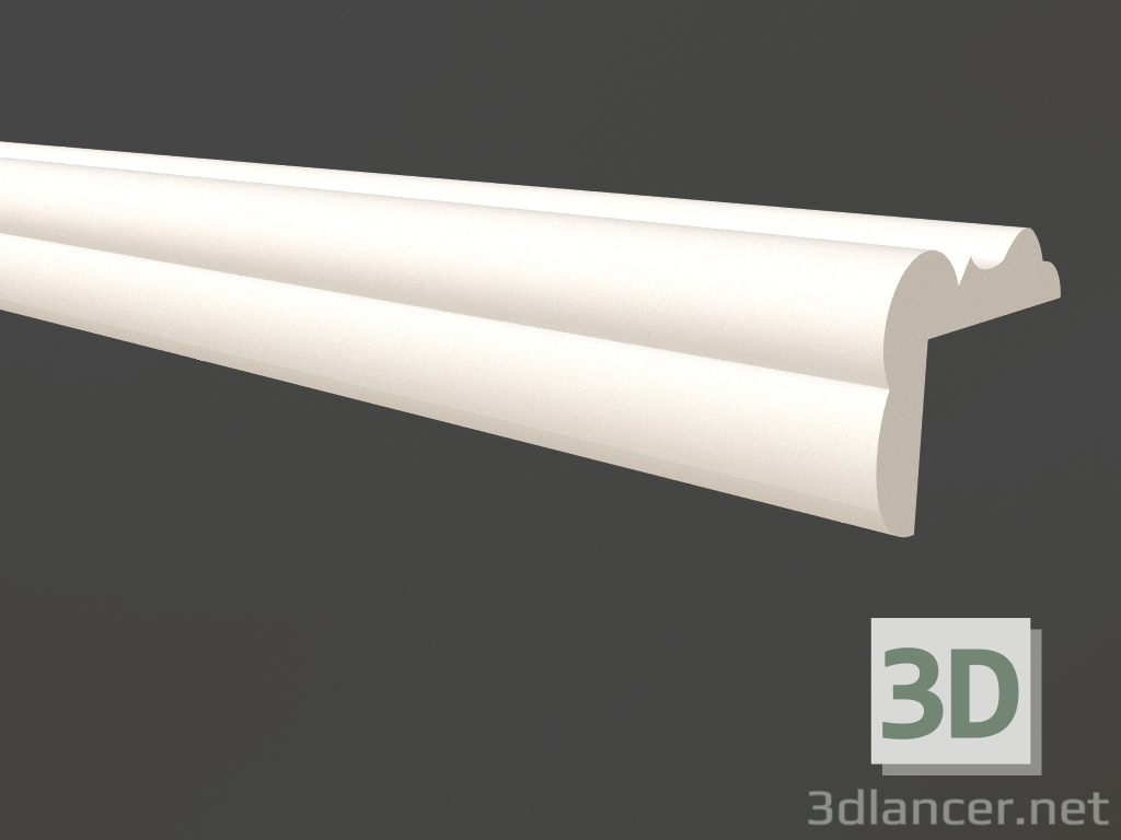 3d model Corner gypsum molding LGU 004 (40x29) Rad - preview