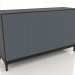 3d model Mueble de TV FARGO con fachadas fresadas 1600x500x950 mm (pizarra, roble negro, opción 2) - vista previa