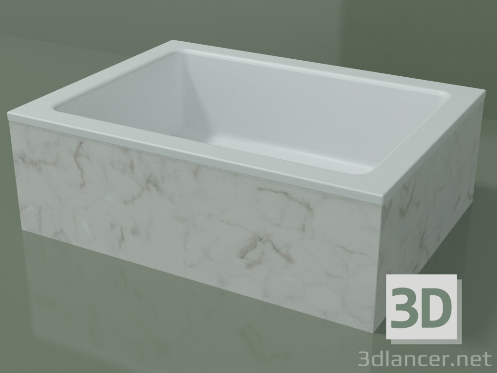 3D modeli Tezgah üstü lavabo (01R121101, Carrara M01, L 48, P 36, H 16 cm) - önizleme