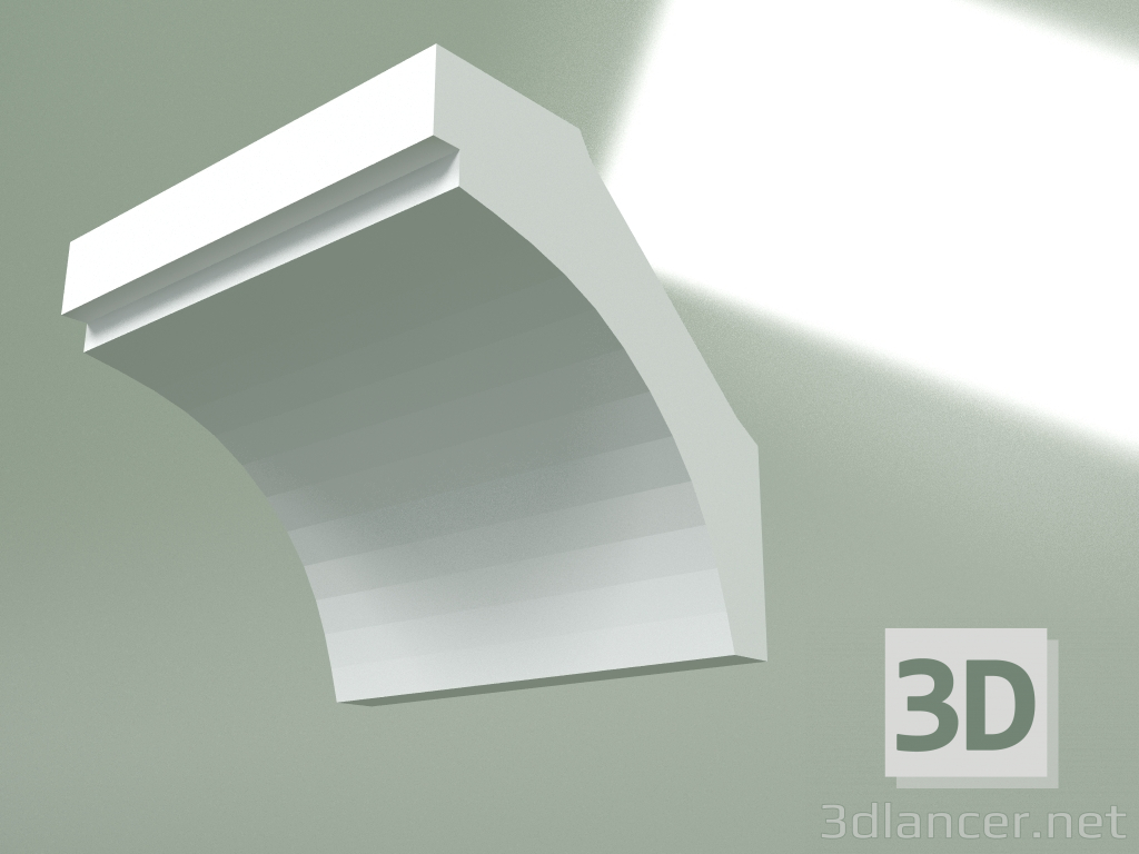 modèle 3D Corniche en plâtre (socle de plafond) KT261-1 - preview