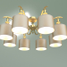 3d model Ceiling chandelier 60070-8 (pearl gold) - preview