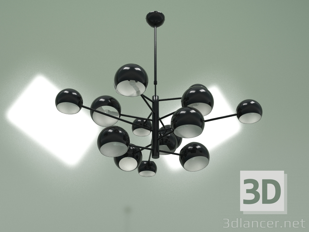 modello 3D Lampada da soffitto Satellite (nero) - anteprima