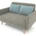 3d model Sofa bed Cardiff (gray-turquoise melange) - preview