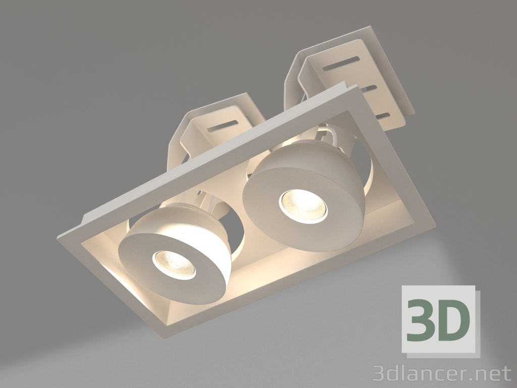 3D Modell Lampe CL-SIMPLE-S148x80-2x9W Warm3000 (WH, 45 Grad) - Vorschau