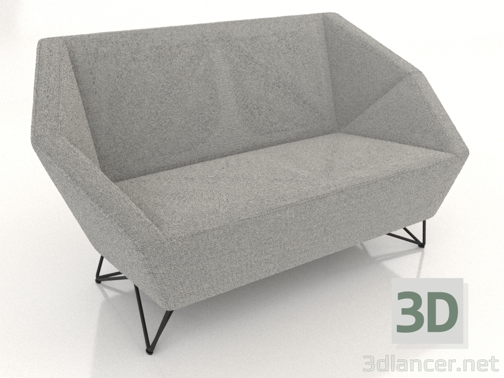 modèle 3D Canapé 2 places Boston - preview