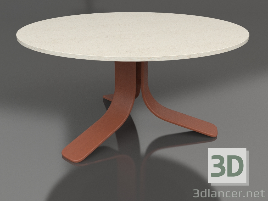 modello 3D Tavolino Ø80 (Terracotta, DEKTON Danae) - anteprima