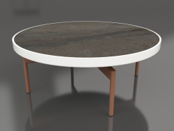 Round coffee table Ø90x36 (White, DEKTON Radium)