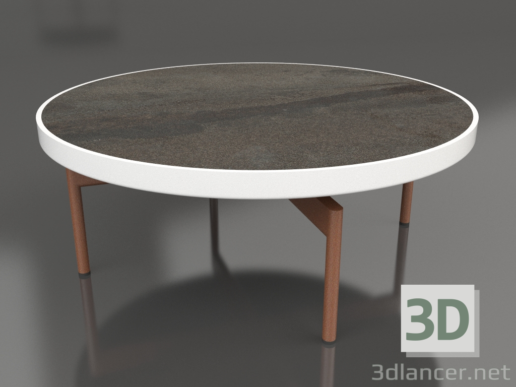 modello 3D Tavolino rotondo Ø90x36 (Bianco, DEKTON Radium) - anteprima