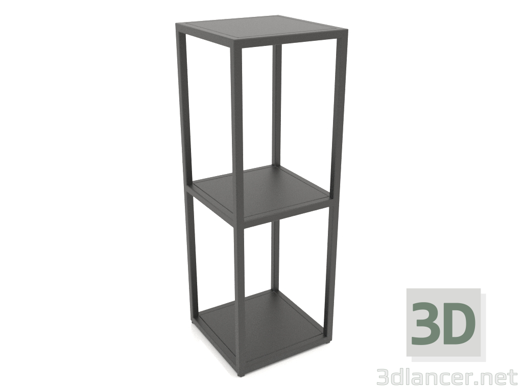 3d model Estantería consola cuadrada (METAL, 30x30x86, 3 estantes) - vista previa