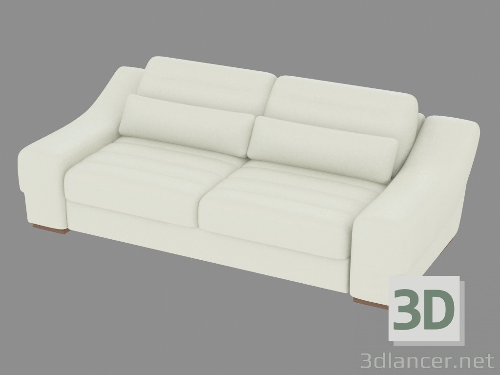3 डी मॉडल चमड़ा सोफा स्लीपर - पूर्वावलोकन