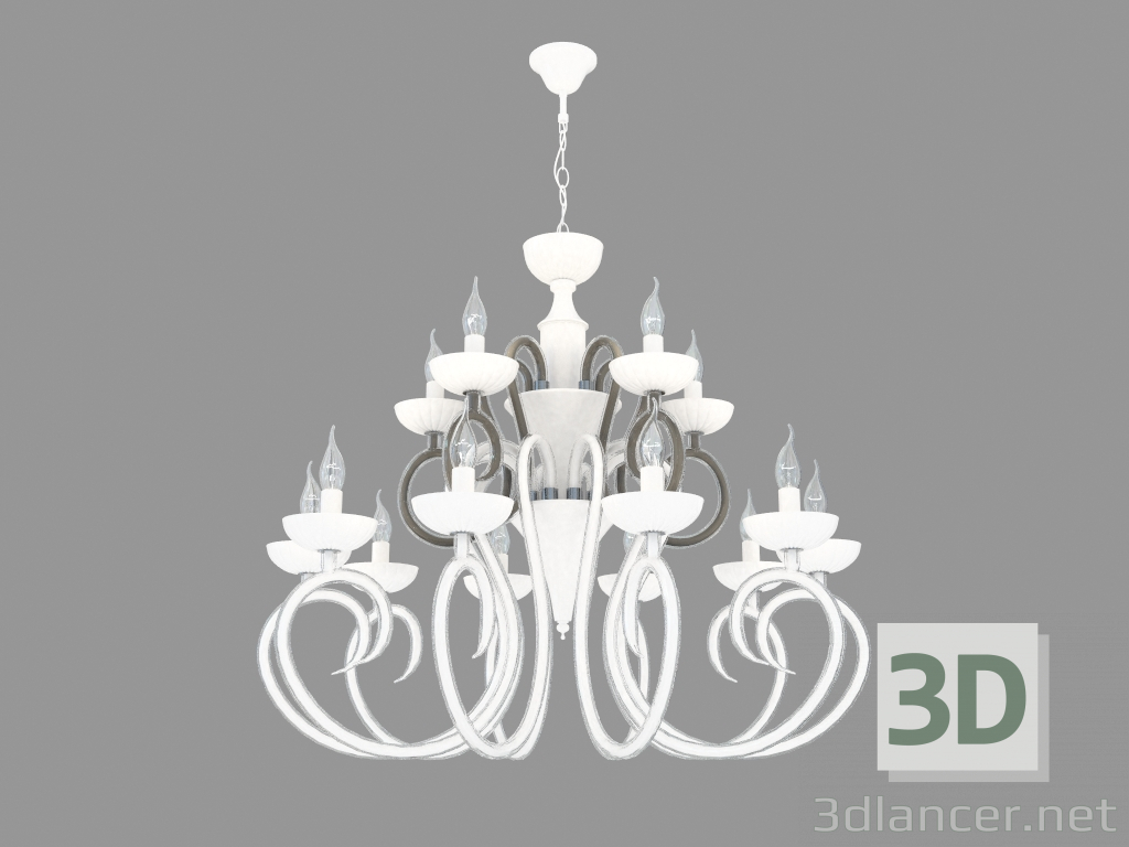 modèle 3D Appareil d'éclairage (lustre) Zefiro (3932 15) - preview