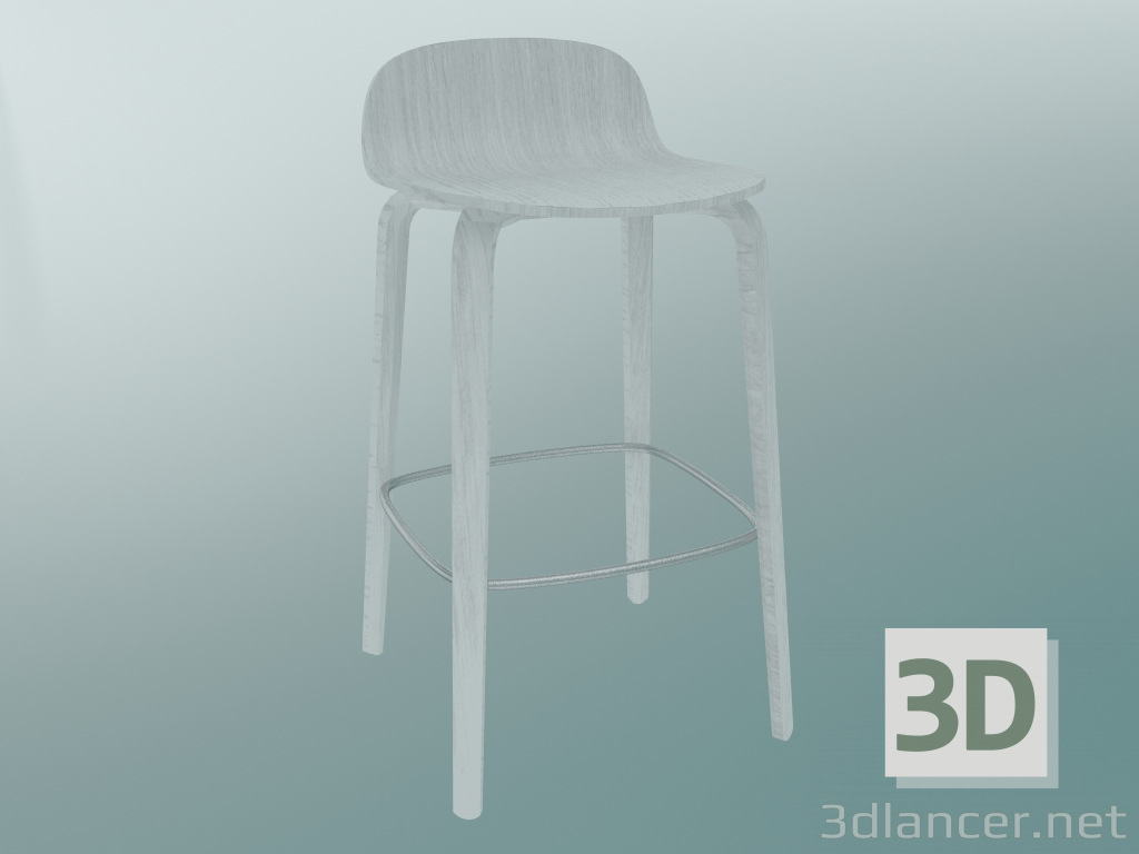 3d model Bar stool Visu (H 65 cm, White) - preview