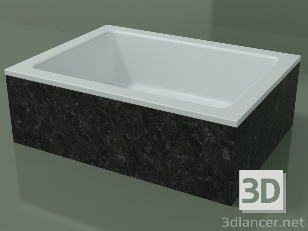 modèle 3D Vasque à poser (01R121101, Nero Assoluto M03, L 48, P 36, H 16 cm) - preview