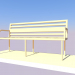 3d model Bench - preview