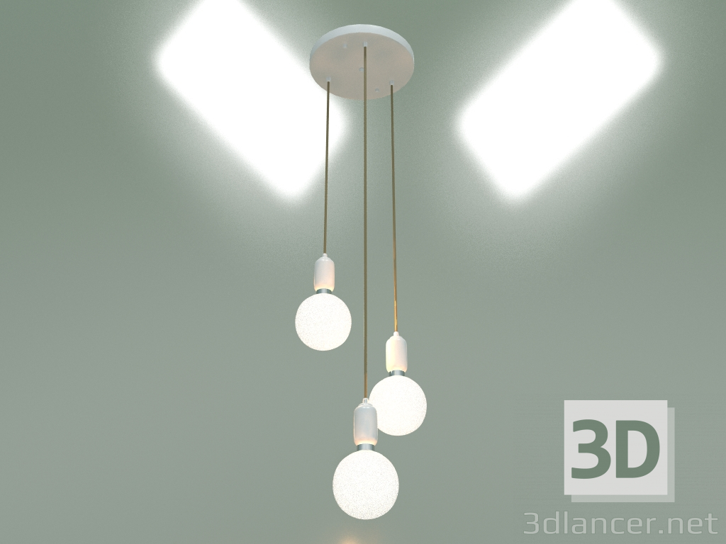 modello 3D Lampada a sospensione 50151-3 (bianco) - anteprima