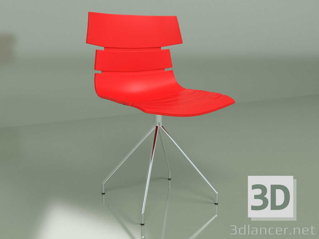 Modelo 3d Devolução da cadeira (vermelho) - preview