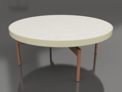 Round coffee table Ø90x36 (Gold, DEKTON Sirocco)