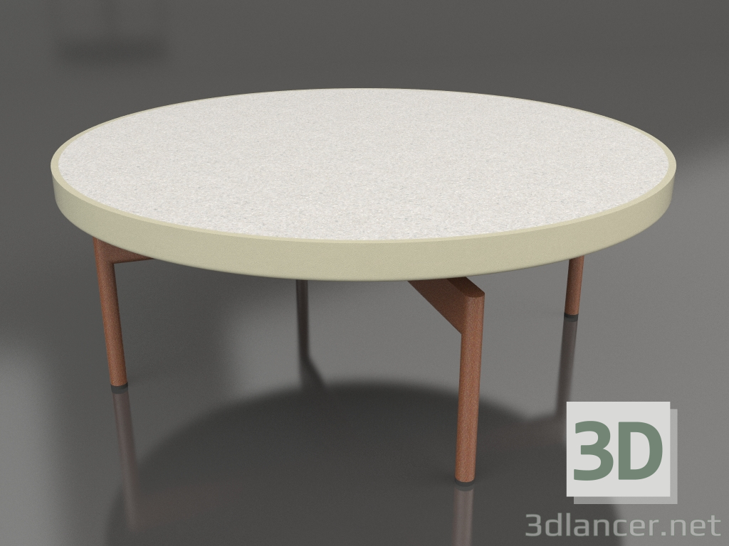 modèle 3D Table basse ronde Ø90x36 (Or, DEKTON Sirocco) - preview