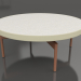 modèle 3D Table basse ronde Ø90x36 (Or, DEKTON Sirocco) - preview