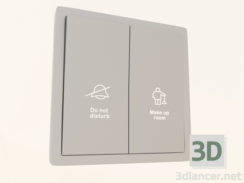 3d model Cambiar con símbolos DND; MUR (aluminio, DA88826) R98 - vista previa