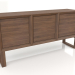 modello 3D Credenza, finitura noce impiallacciato F (180x45x90 cm) - anteprima