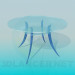 3d model Round table with arched legs - preview