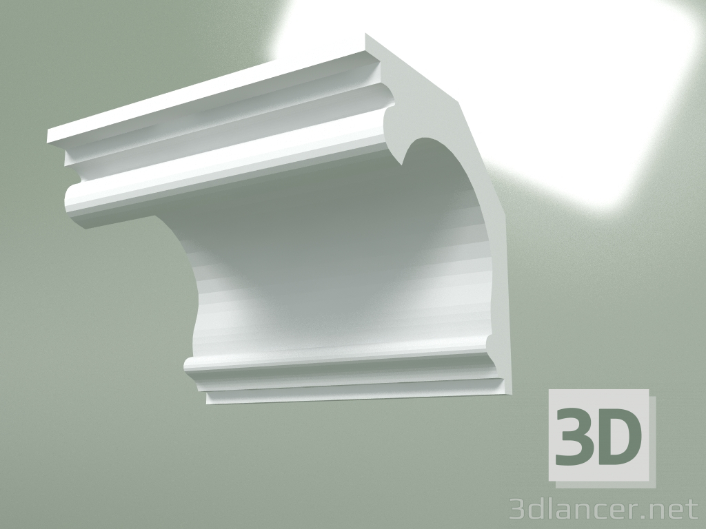 modello 3D Cornicione in gesso (zoccolo a soffitto) KT263 - anteprima