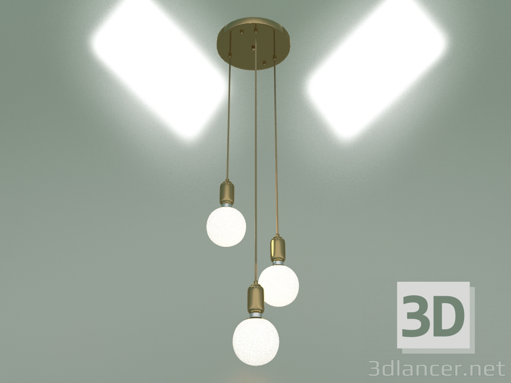 modello 3D Lampada a sospensione 50151-3 (oro) - anteprima