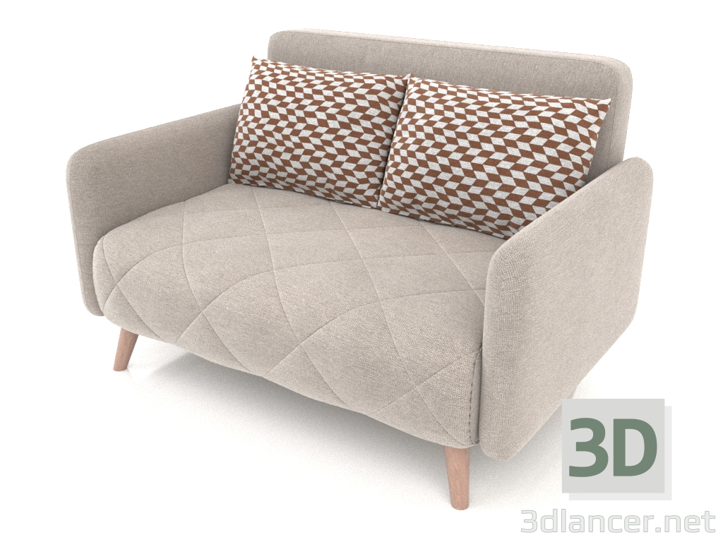 modello 3D Divano letto Cardiff (grigio-beige - multicolor) - anteprima