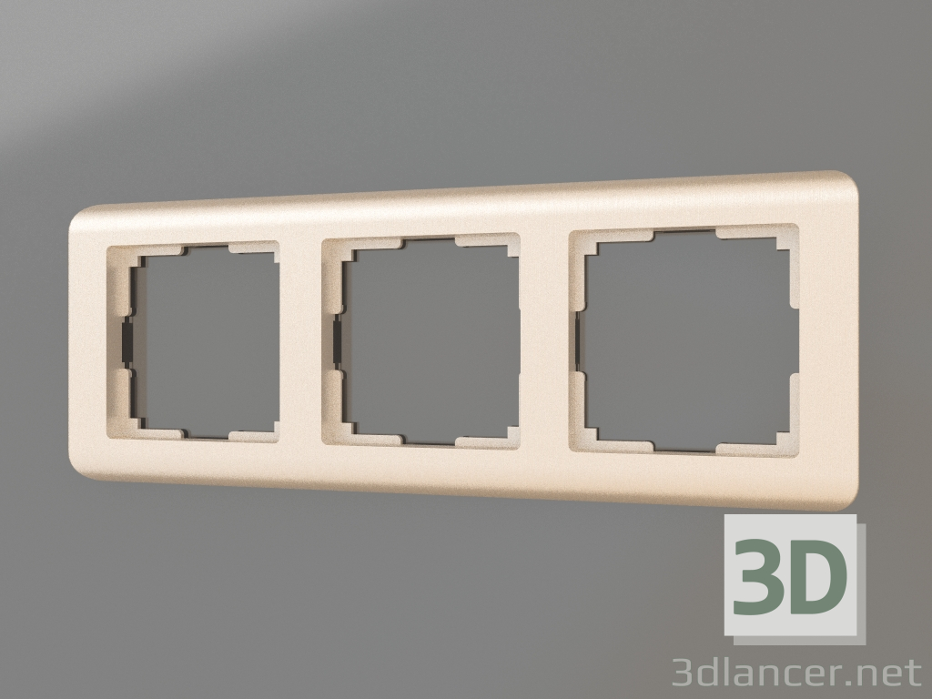 modèle 3D Cadre pour 3 poteaux Stream (champagne) - preview